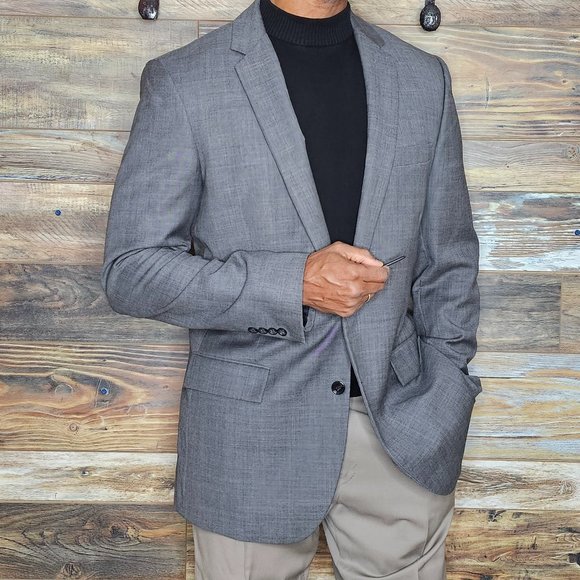 J. Crew Thompson Wool Gray Dual Vented Blazer Sport Jacket Size 42L *EXCELLENT* - Picture 3 of 11